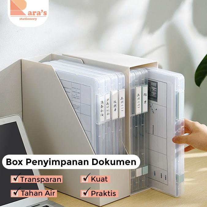 

^%^%^%^%] File Box Transparan / Box Penyimpanan Kertas Dokumen - Folder A4
