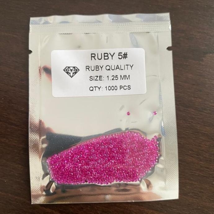 Produk Terbaik] Batu Zircon Ruby#5 Best Quality per 1000pcs ukuran 1mm 1.25mm 1.5mm