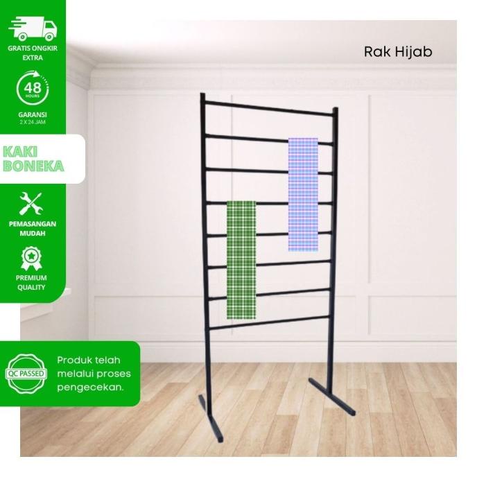 ><><><] RAK KADO/HIJAB SINGLE display rak susun kertas kado sarung besi RAKU