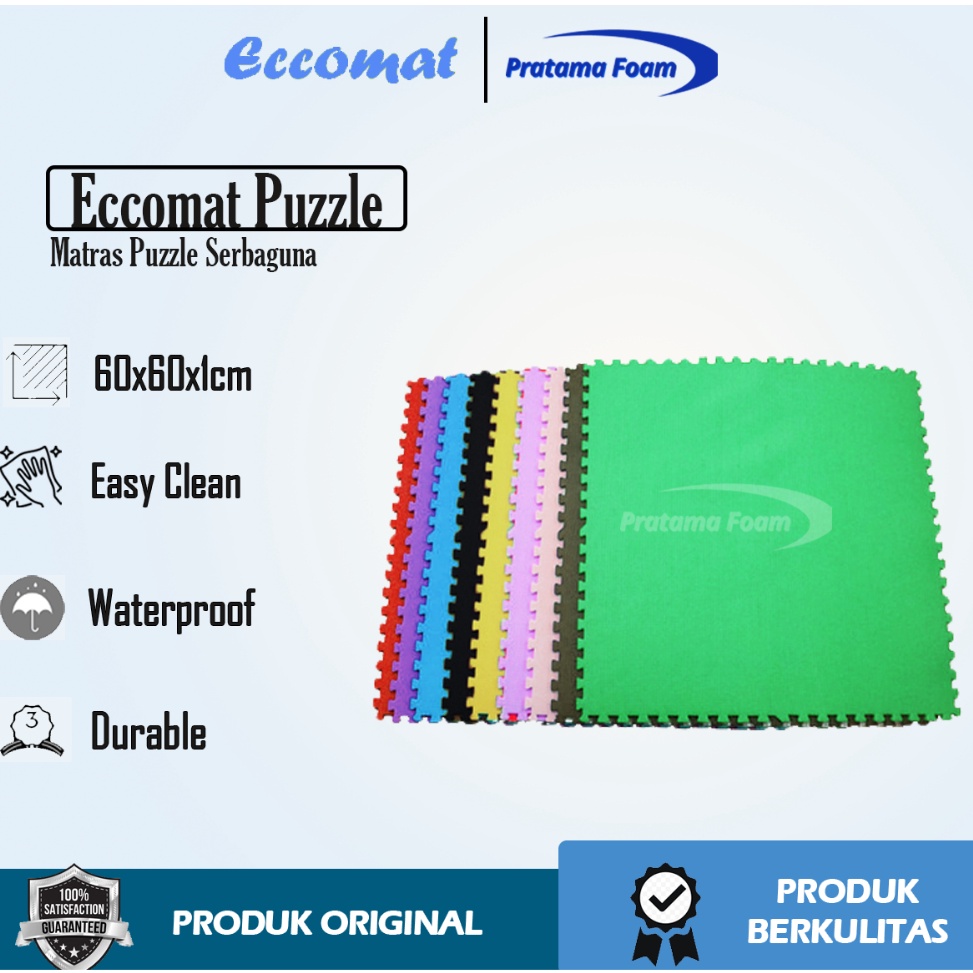 Ready.. [4 pcs] Eva Matras puzzle karpet / Eccomat / Puzzle Eva Polos 60 x 60 x 1 cm