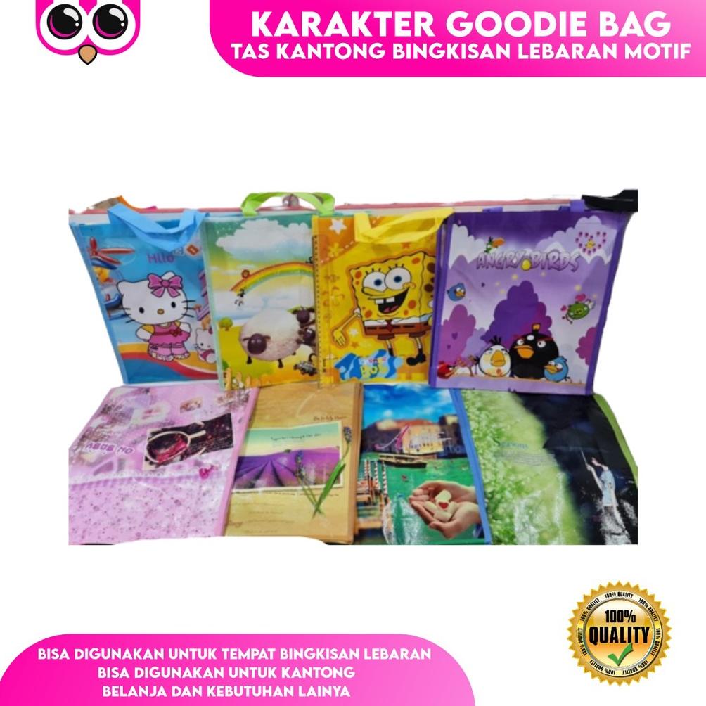 

Karakter Goodie Bag / Tas Kantong Bingkisan Lebaran Motif / Tas Belanja Serbaguna Jbt