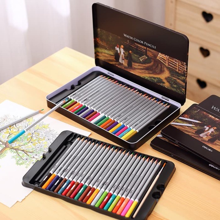 

Terlaris Deli Colored Pencils Water 24 Set