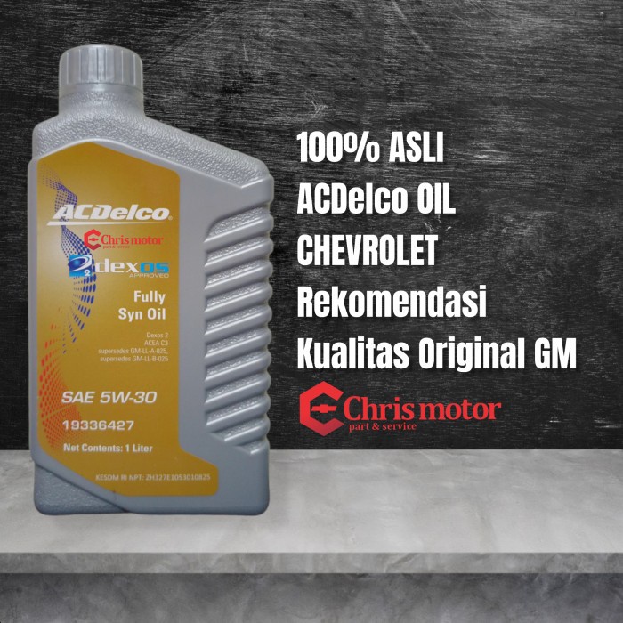 Oli untuk Diesel dan Bensin ACDelco Dexos 2 Full sintetik SAE 5w-30 ORIGINAL