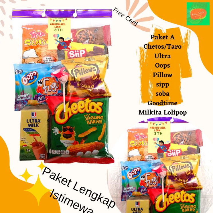 

MXMK4862 Bingkisan Snack Anak ulang tahun/Paket ultah anak Free kartu ucapan