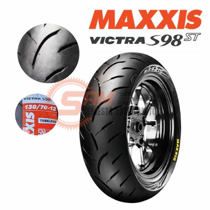 ~~~~~] Ban Luar Maxxis Victra S98 ST 130/70 Ring 12 Tubeless Motor Vespa Mati