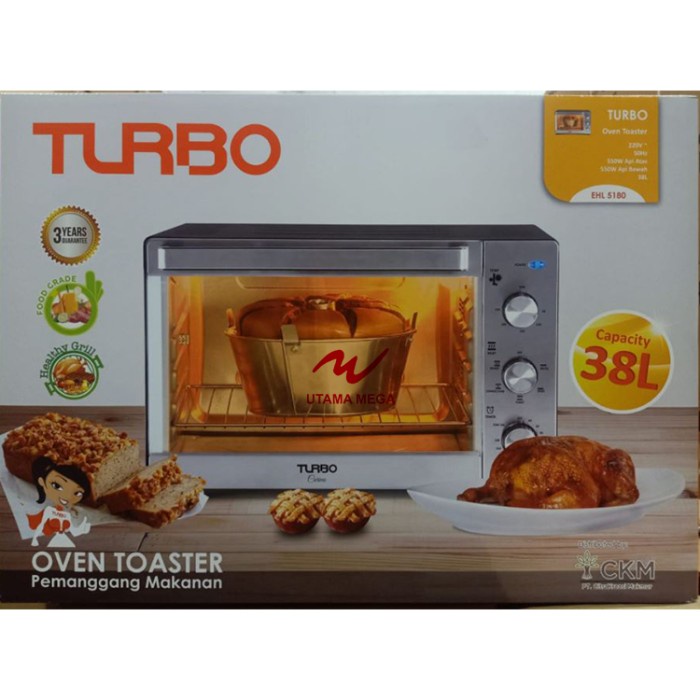 TURBO EHL5180 OVEN LISTRIK BY PHILIPS DISTRIBUTOR KAPASITAS 38L