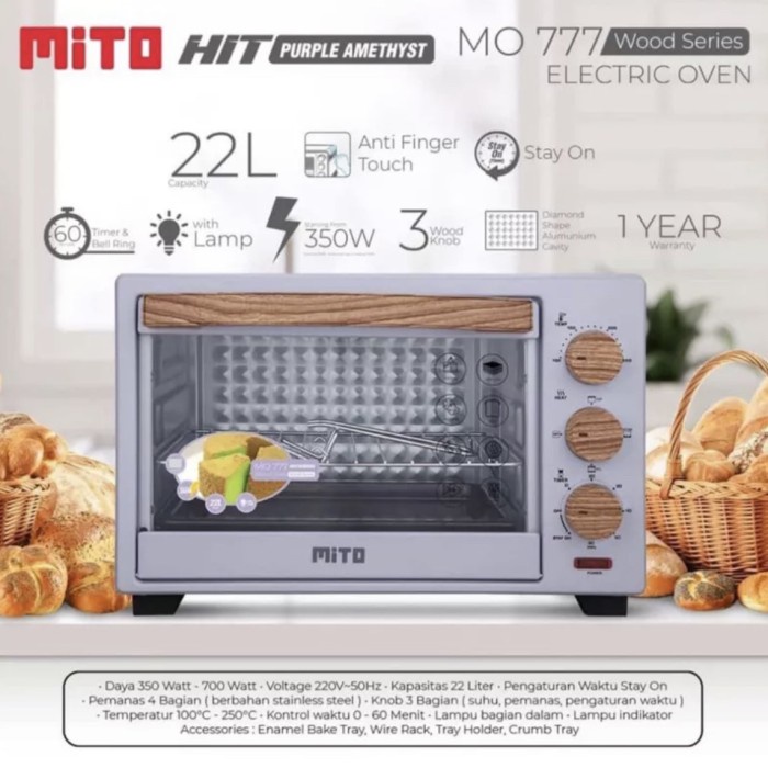 [ MITO ] Oven Listrik MITO MO-777 HIT OVEN 22 Liter LOW WATT