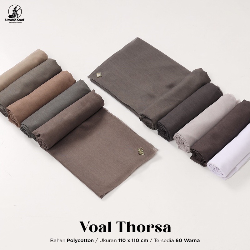 Agen Supplier Grosir Hijab Umama Voal Thorsa Lc Icon Metal Logo Jilbab Segiempat Polos Laser Cut Ter