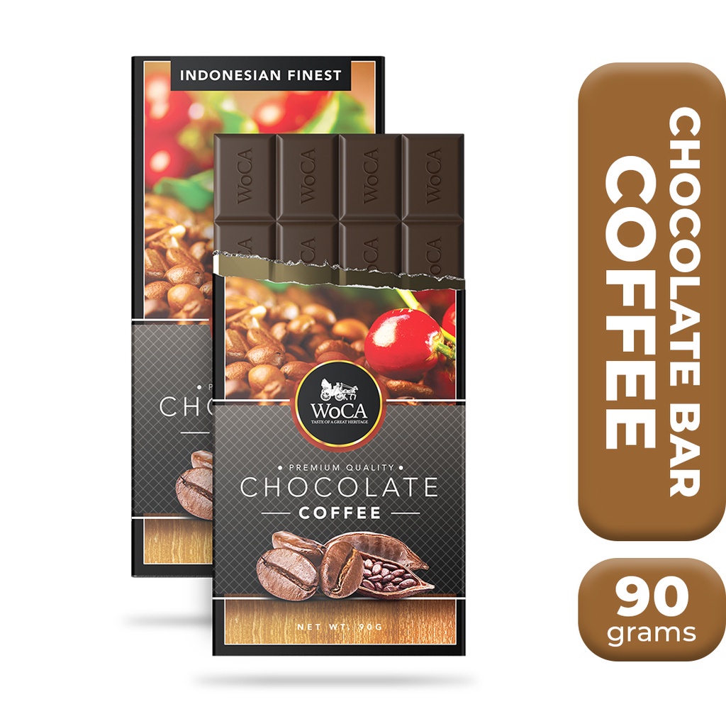 

WoCA Premium Chocolate Bar - Cokelat Batang Rasa Kopi - 90 gram
