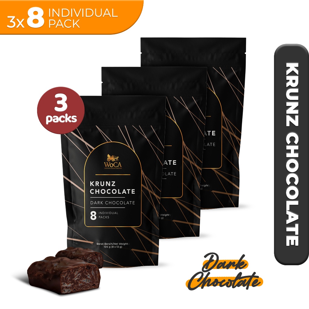 

WoCA Krunz Chocolate Dark 3 x 8 individual packs