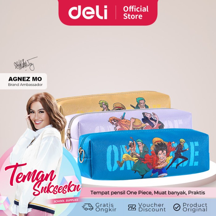 

Deli School Pencil Case / Tempat Pensil Karakter One Piece Lucu Eh913