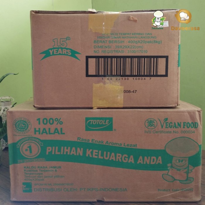 

Kaldu Jamur Totole 400 Gram Karton