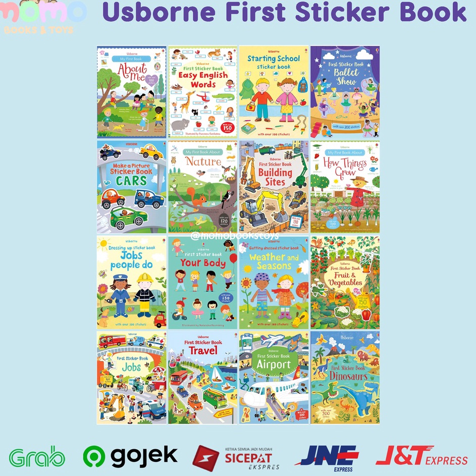 Best Deal [MOMO] Usborne First Sticker Book | My Body | Jobs | Airport | Space | Dinosaurs | Fairgro