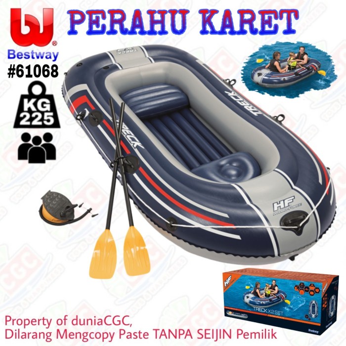 Bestway 61068 Hydro Force Raft Treck X2 Set Perahu Karet 3 Orang Sni Terbaru