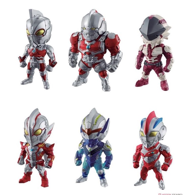 Converge Heroes Ultraman 02 Bandai Mini Figure Set 6pc Hero's Ultraman