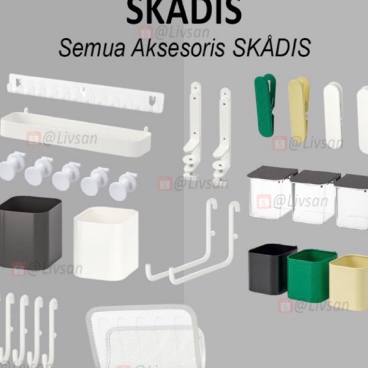 

STR505 [SIAP KIRIM] SKADIS aksesoris skadis papan notes, pengait papan notes, wadah papan notes, aksesoris papan berlubang, aksesoris wall organizer |||