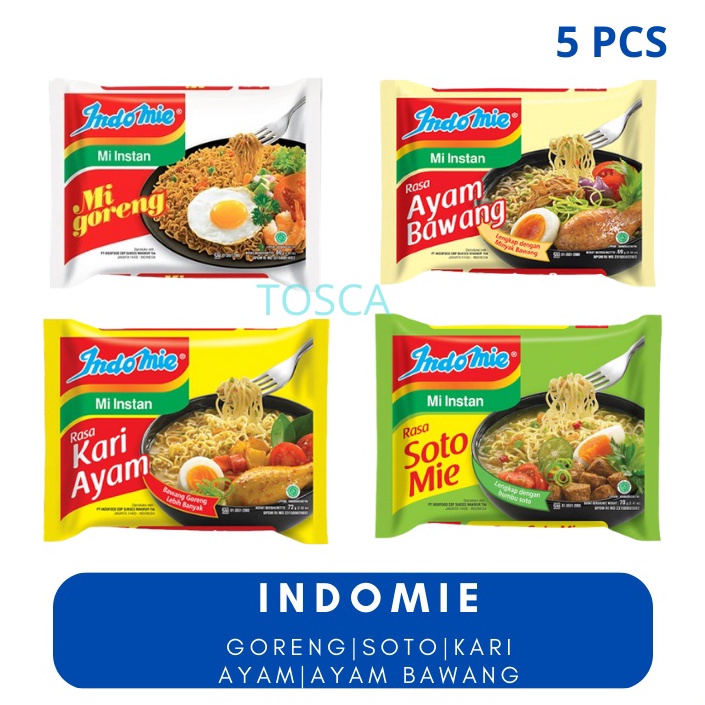 

SLGF9223 Indomie Goreng | Indomie soto | Indomie Kari Ayam (5 Pcs)