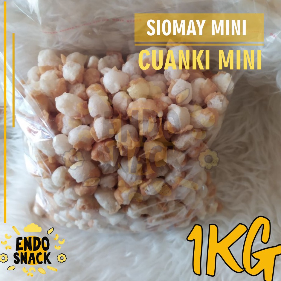 

JQPR1340 1 Kg SIOMAY MINI Cuanki Pangsit Gurilem Garut Merk SAWARGI Toping Baso Aci, dan Cuanki