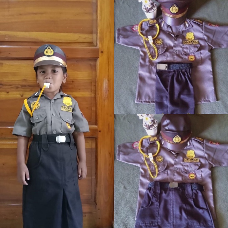 VBYL8308  BAJU SERAGAM POLISI ANAK/ POCIL/ BAJU POLISI ANAK KECIL/ SERAGAM POLISI/ SERAGAM POLISI SA