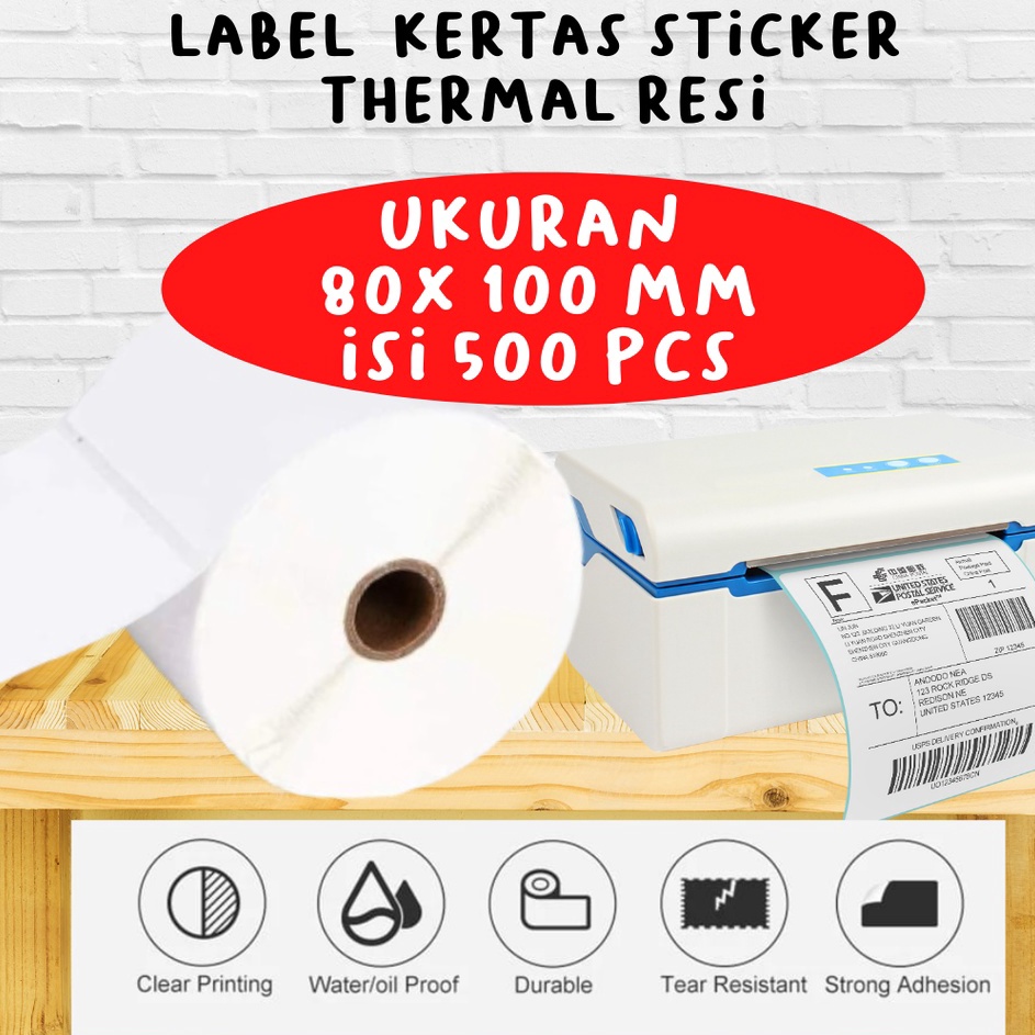 

GNNG4849 Kertas Label Barcode 80x100mm - Stiker Label Thermal 80mm - 500 PCS