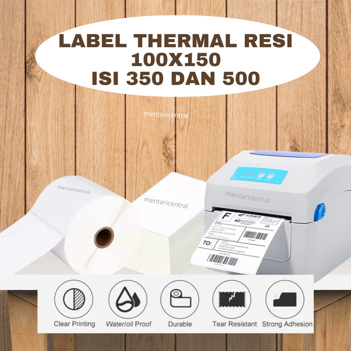 

Bestseller Kertas Thermal 100 X 150 Mm 500 Pcs Stiker Label Barcode A6 - Roll