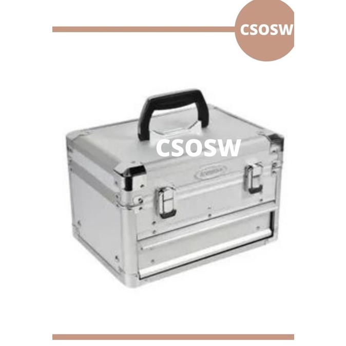 Krisbow Kotak Peralatan Aluminium Tool Box Case Kotak Perkakas Dg Laci