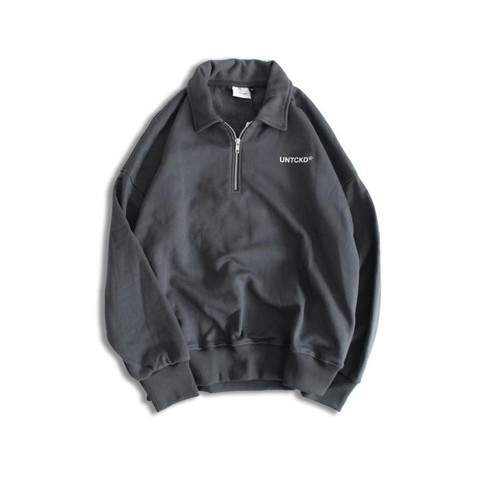 Halfzip Rugby Shirt Dark Grey