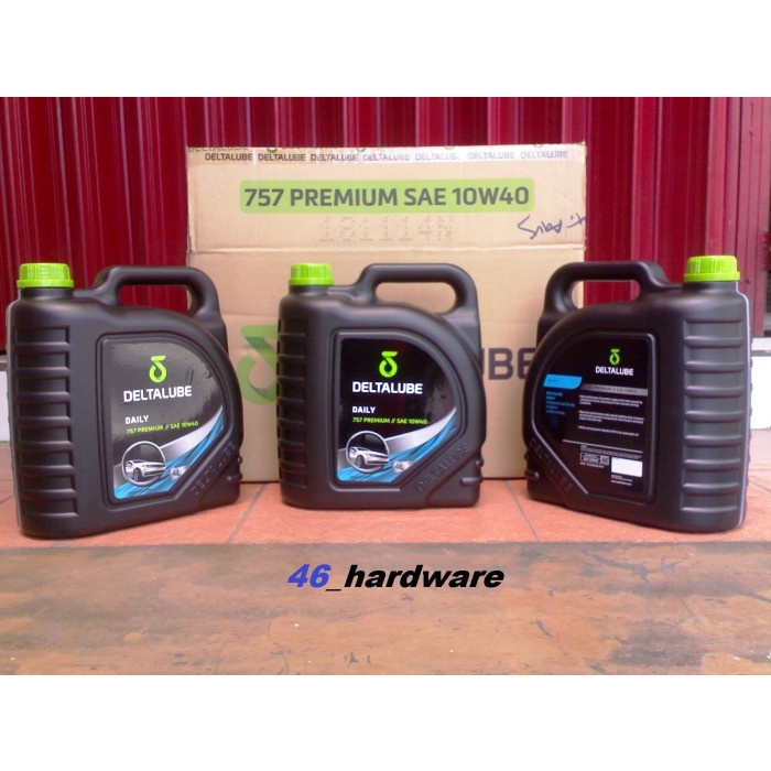 Terlaris Deltalube 757 Premium-Oli Mobil Bensin - 10W40 4 Ltr Galon Original
