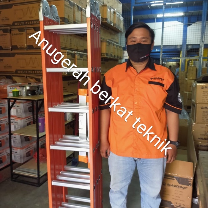 Tangga Lipat 4 Multifungsi 6.9 Meter Tangga Alumunium