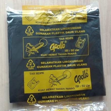 

Produk Terbaik] Kresek Hitam Ukuran Tanggung Merk Apollo 0.15 isi 50lbr