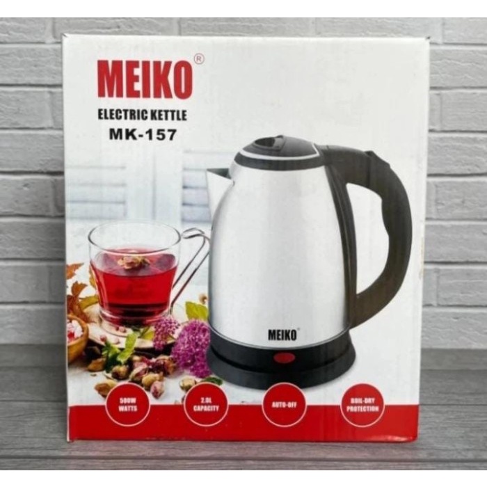 Teko Listrik Meiko Mk-157 / Kettle Listrik Stainless Otomatis