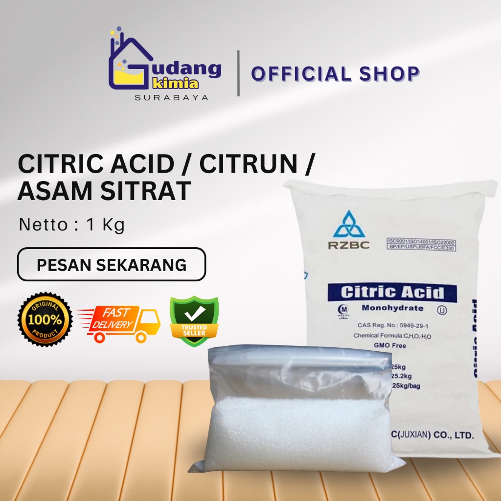 

Citric / Asam Sitrat / Sitrun Makanan 1 KG