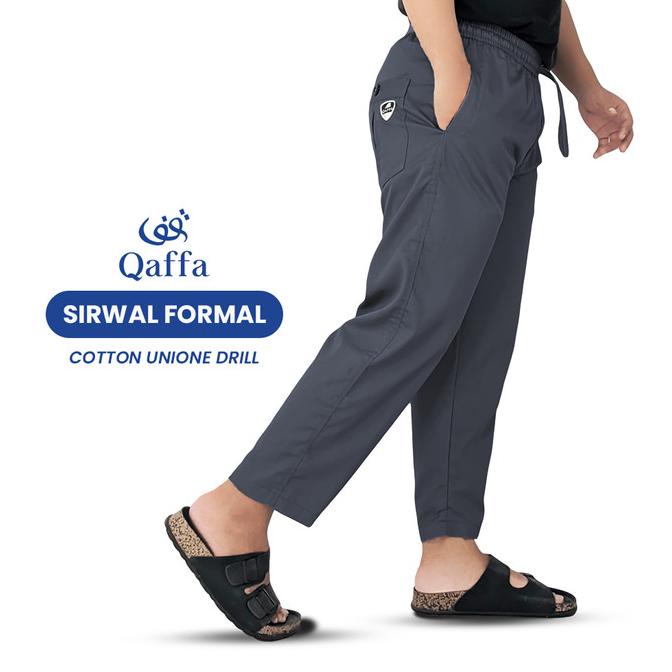 Celana Sirwal Formal Pria Kantor Ankle Polos Sirwal Jumbo Dewasa