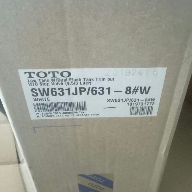 Tabung/Tangki Kloset Toto SW631 Putih