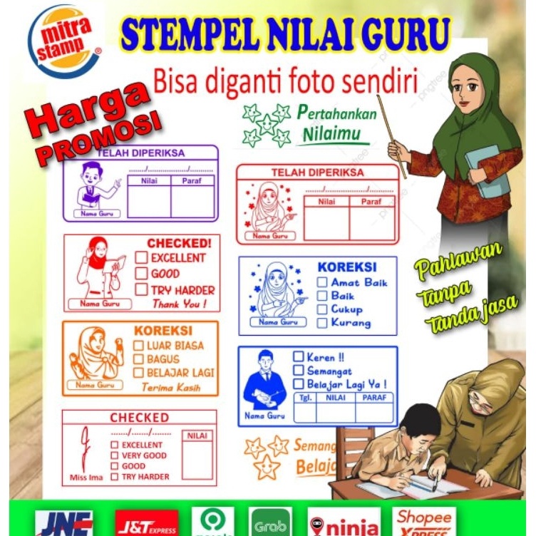 

PSKY1357 Stempel Nilai Guru / Penilaian / Koreksi / Checked / Reward