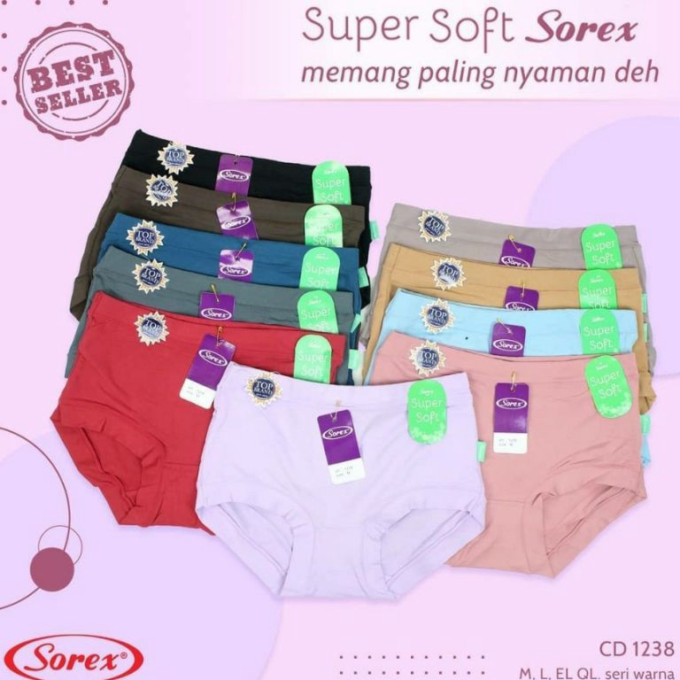 FWSM0525  BISA PILIH WARNA Sorex CD 1238 Celana Dalam Wanita Super Soft Grosir