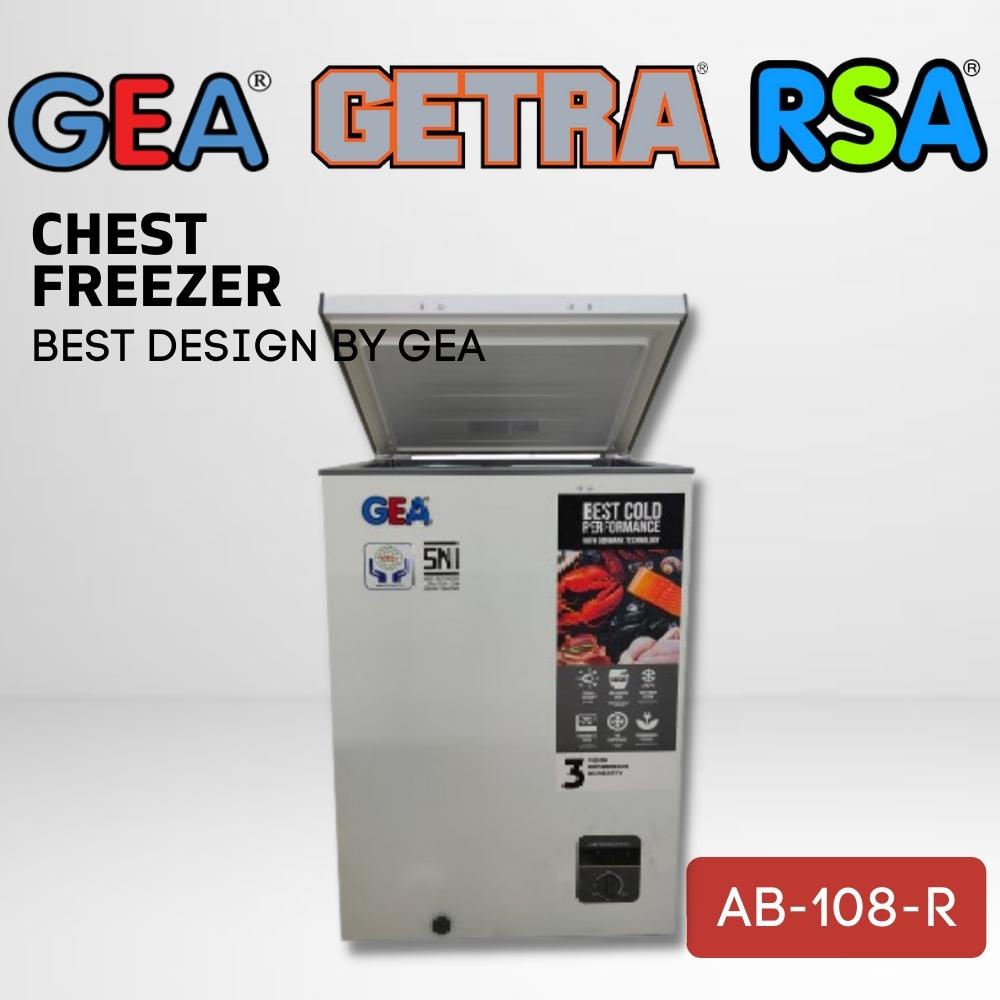 Chest Freezer Gea Ab-108-R Freezer Box Frozen Food Garansi Res