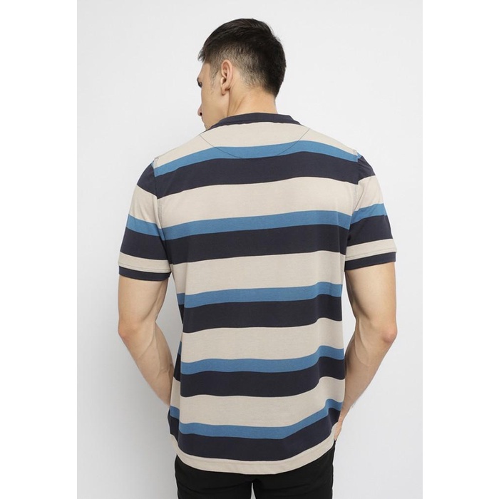 ARNETT BAJU PRIA POLO TSHIRT STRIPE NAVY