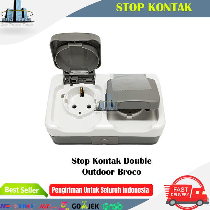 ((((()paling dicari] STOP KONTAK TUTUP DOUBLE / STOP KONTAK OUTDOOR BROCO
