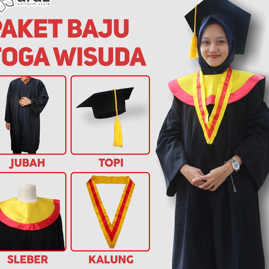 [Y❣Z T] Paket Toga Wisuda Jual Paket Toga Wisuda Paket Perlengkapan Wisuda Paket Toga Wisuda Satuan 