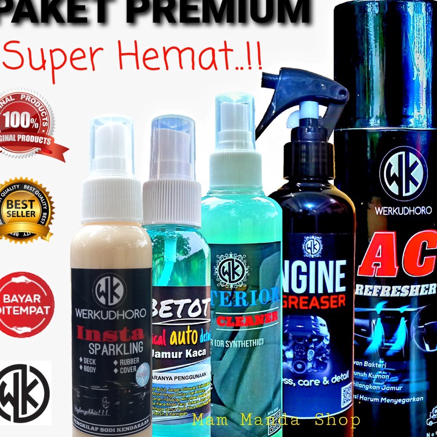 Star Seller PAKET PREMIUM WK / INSTA SPARKLING / ENGINE DEGREASER / AC REFRESHER / INTERIOR CLEANER 