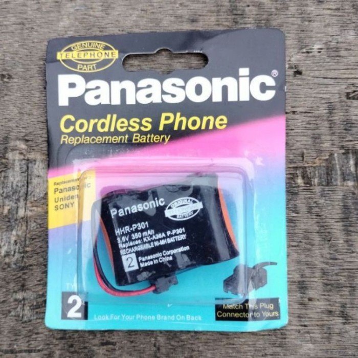 Baterai Panasonic TYPE 2 HHR-P301 3.6V 350mAh batre Telpon wairless