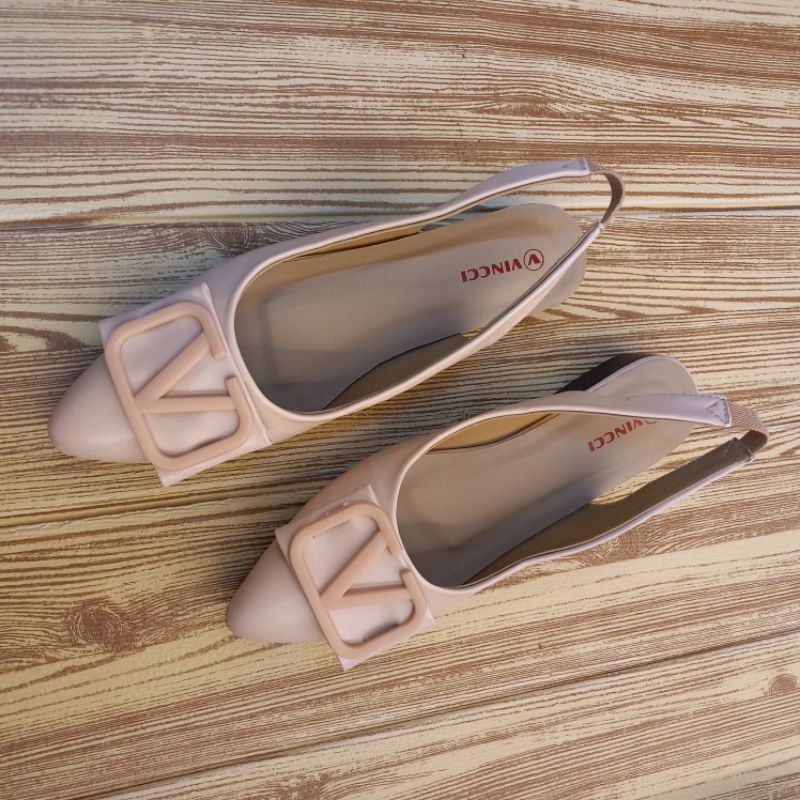 sepatu pansus wanita karet belakang