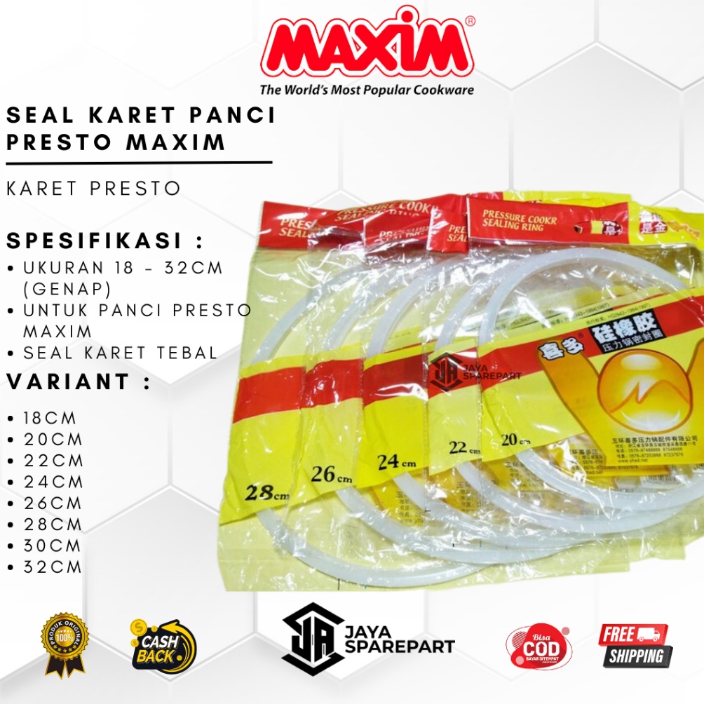 MWER-72 SEAL KARET PRESTO PANCI PRESSURE COOKER 18 20 22 24 26 28 30 32 CM 3 - 16 LITER Karya JAya S