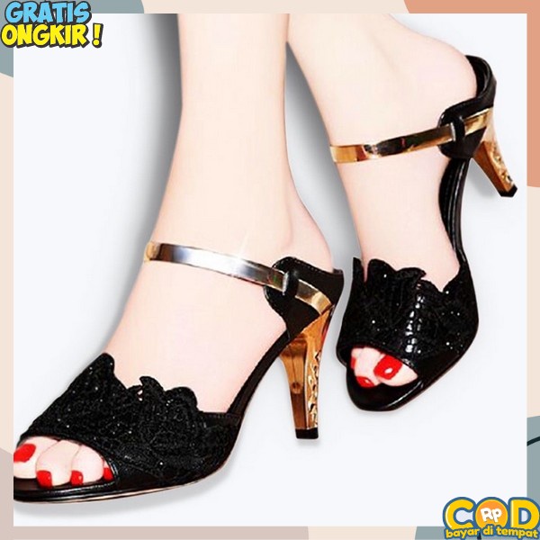 Sandal Hak Tahu Sandal Pesta Hils Wanita Kekinian Haighhill Terbaru Hils Cewek Remaja Haihil Hill He