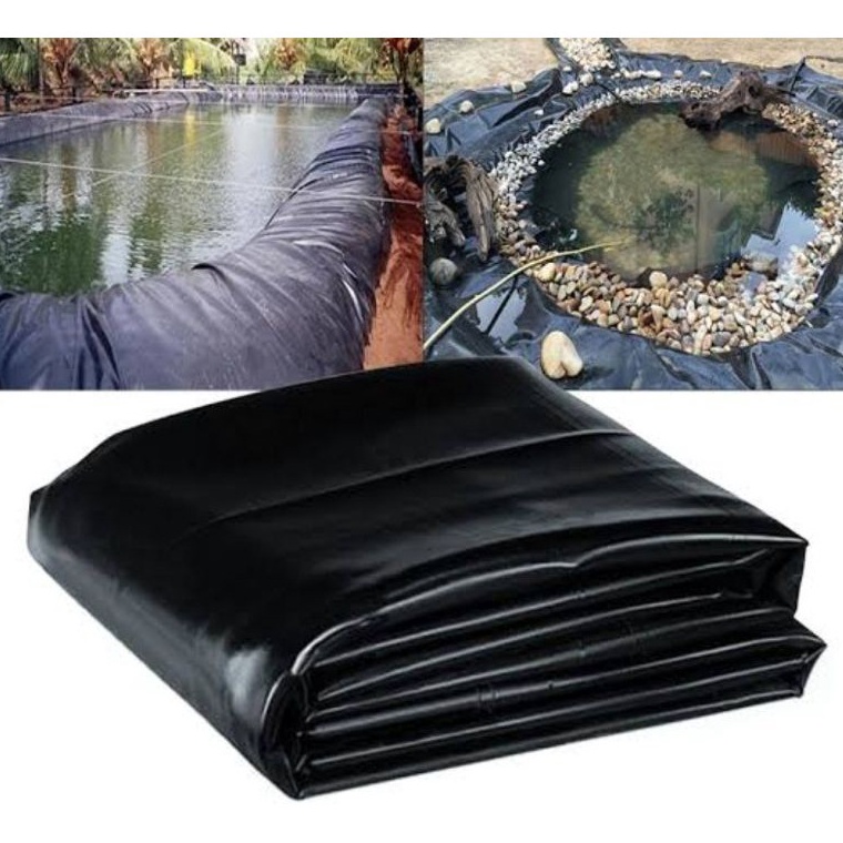 Terbaik HDPE geomembran lebar 8 meter 300 Micron kolam koi kolam lele