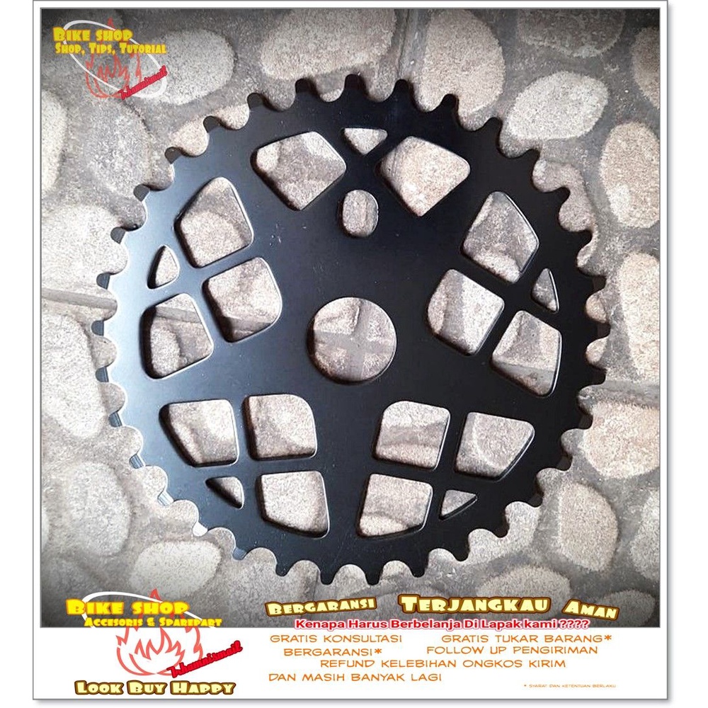 GEAR CRANK BMX 33T BESI HITAM TAIWAN CHAIN RING PIRINGAN GIR Sepeda MTB BMX