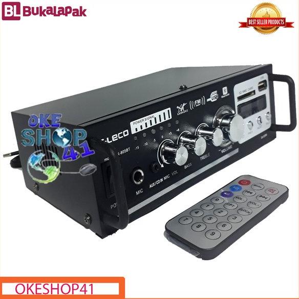 ORDER SEKARANG Amplifier FLECO AK-805BT Bluetooth Stereo Karaoke Mp3 player FM Radio Tape Mobil