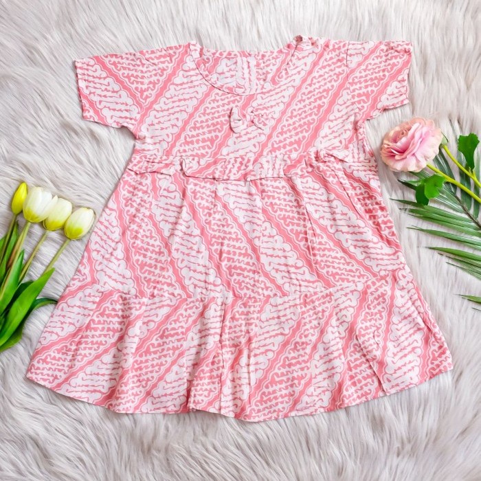Baju Batik Anak Perempuan 2-4 Th Dress Batik Atasan Batik Anak Casual