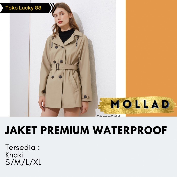 Import Mollad Coat Zara Jaket Mantel Raincoat Jas Hujan Anti Air